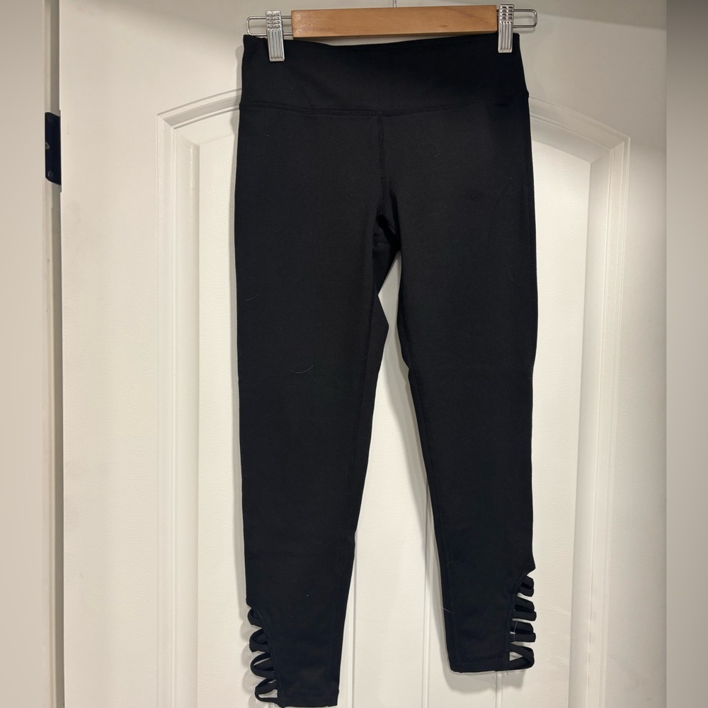 Mono B Black Leggings with Cut-Out Detail